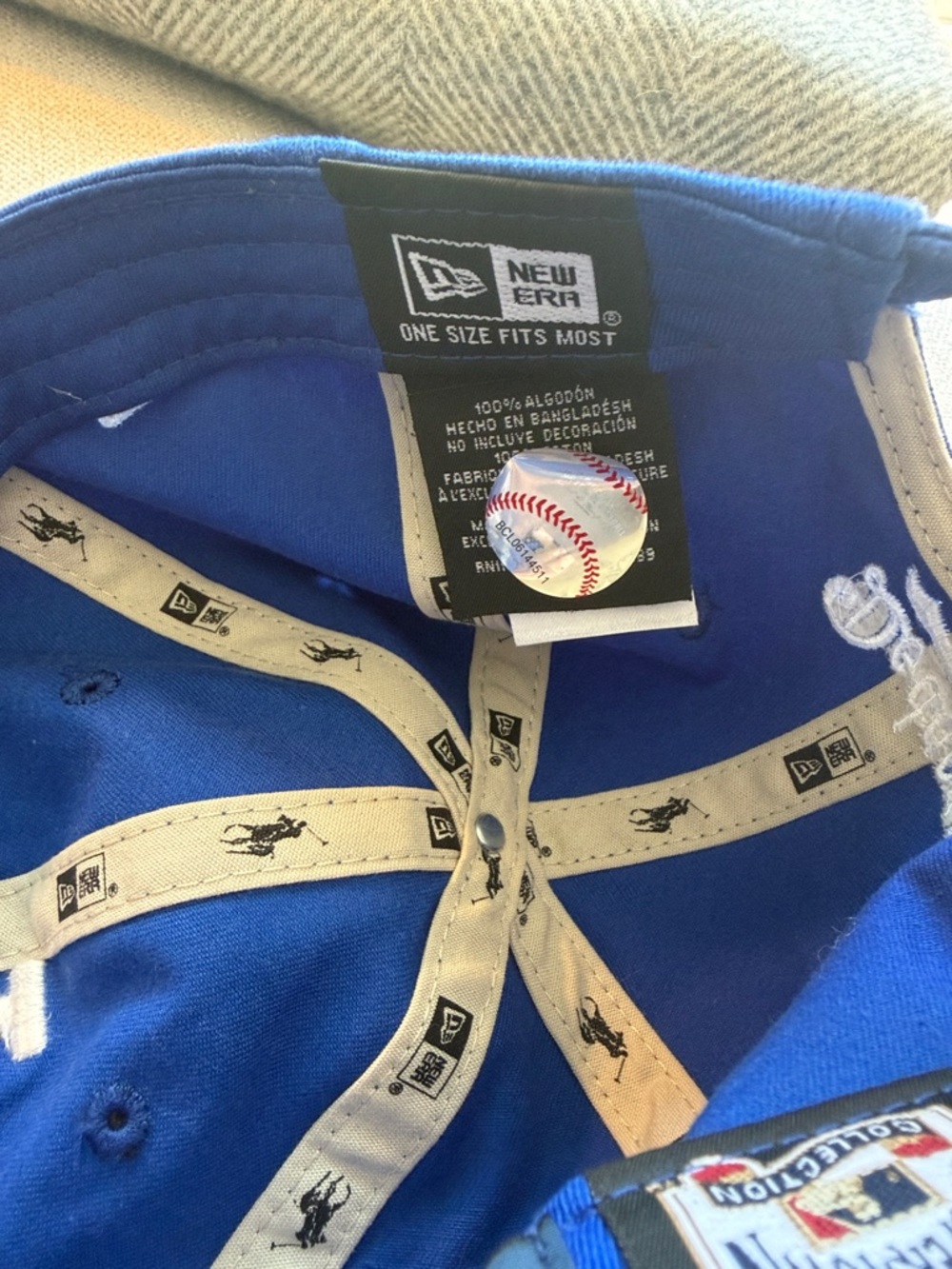 Ralph Lauren Royal Blue LA Baseball Cap with White Embroidery - Picture 6 of 6